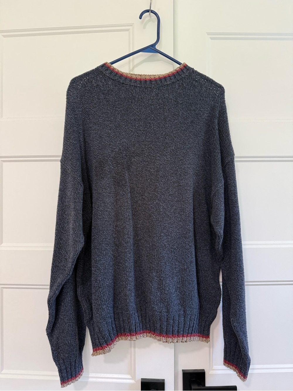 Cabela's Dark Gray Crewneck Sweater with Red Trim